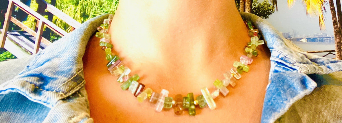 Tourmaline Chrystal Designer Necklace