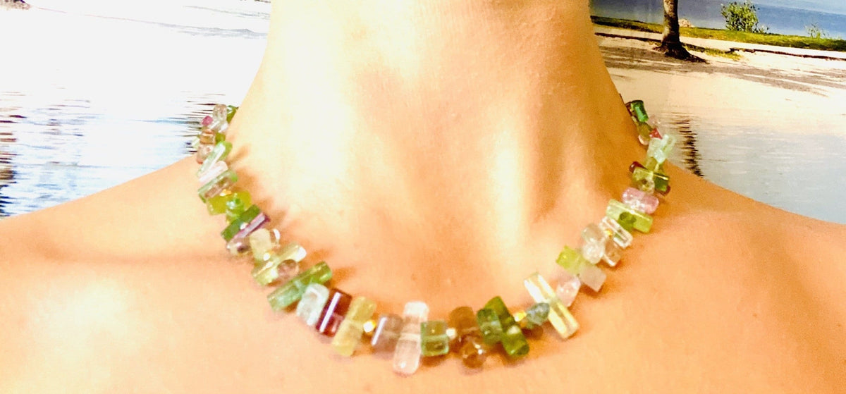 Tourmaline Chrystal Designer Necklace