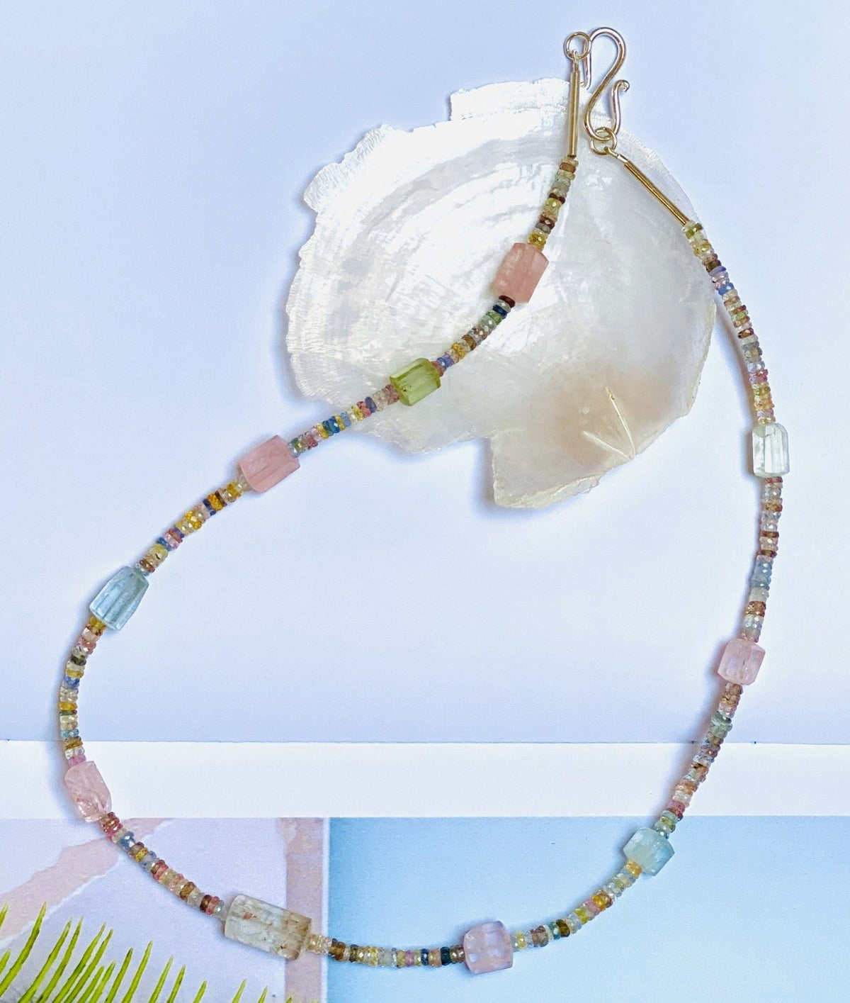 Sapphire Morganite Necklace