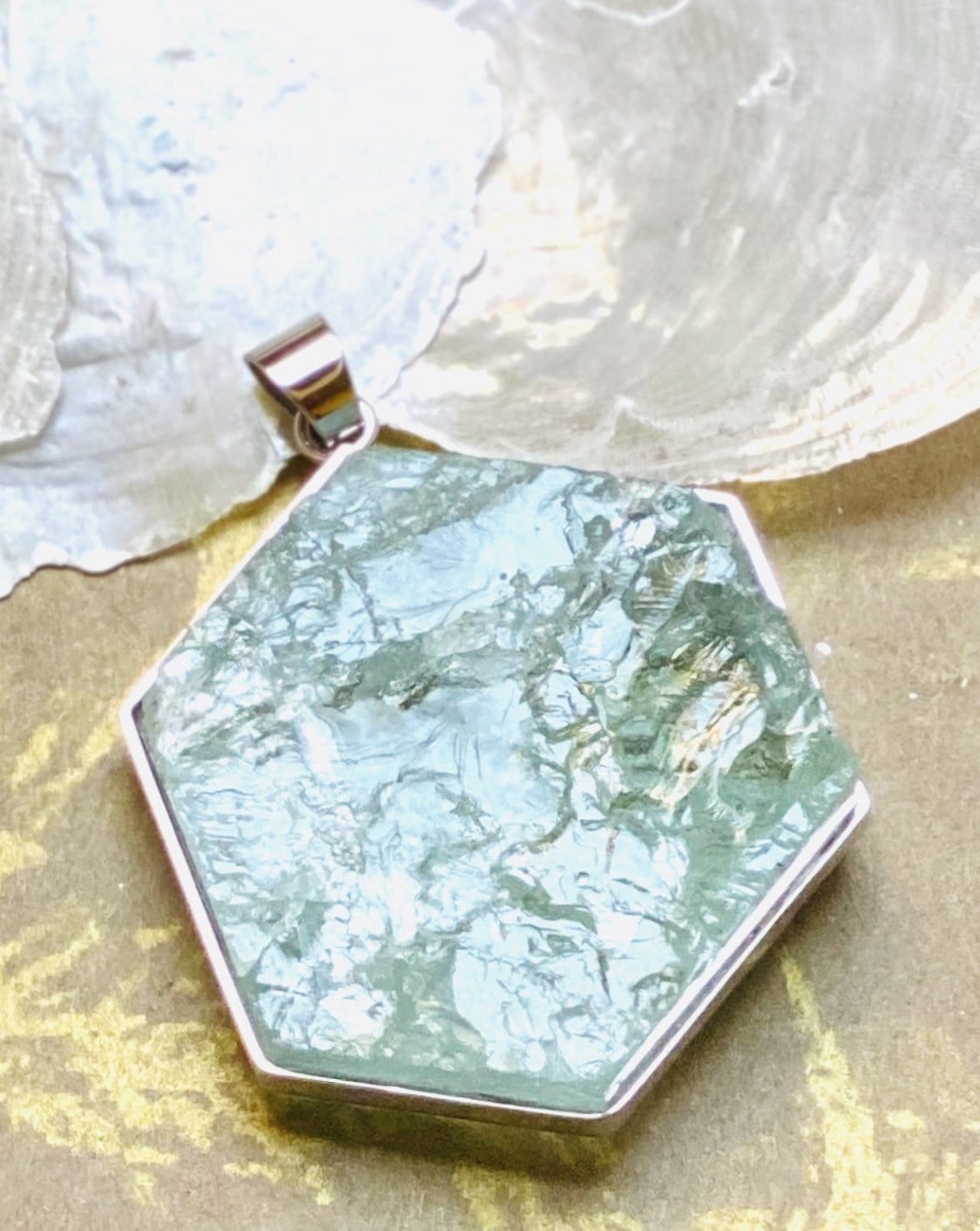 Aquamarine Pendant Huge Unique Statement Piece