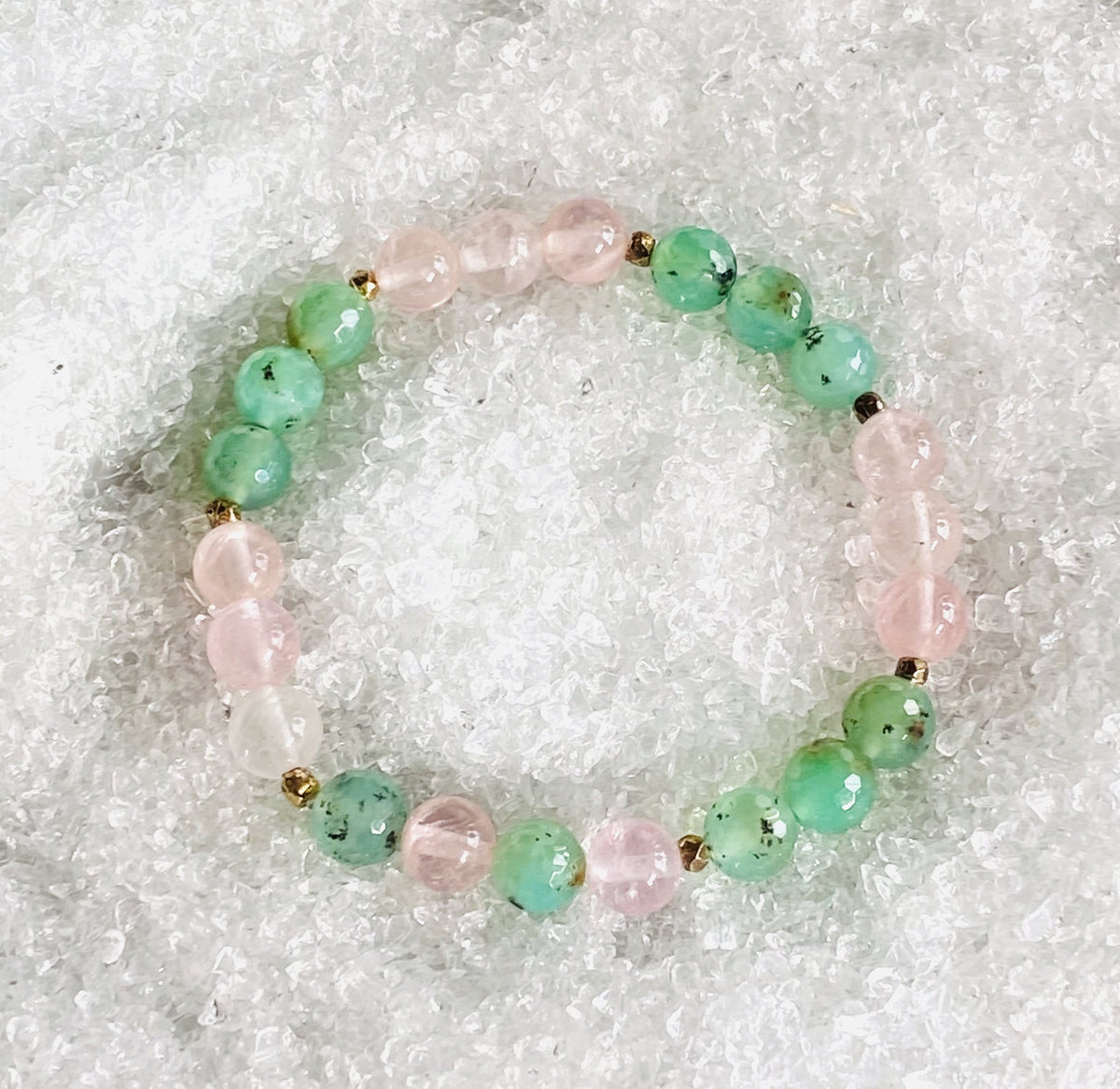 Chrysoprase Morganite Summer Vibes Bracelet