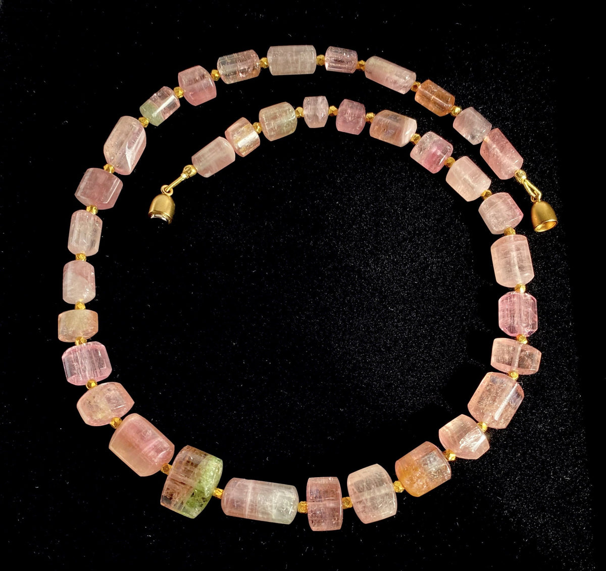 Pink Tourmaline Necklace Bicolor 210Kt