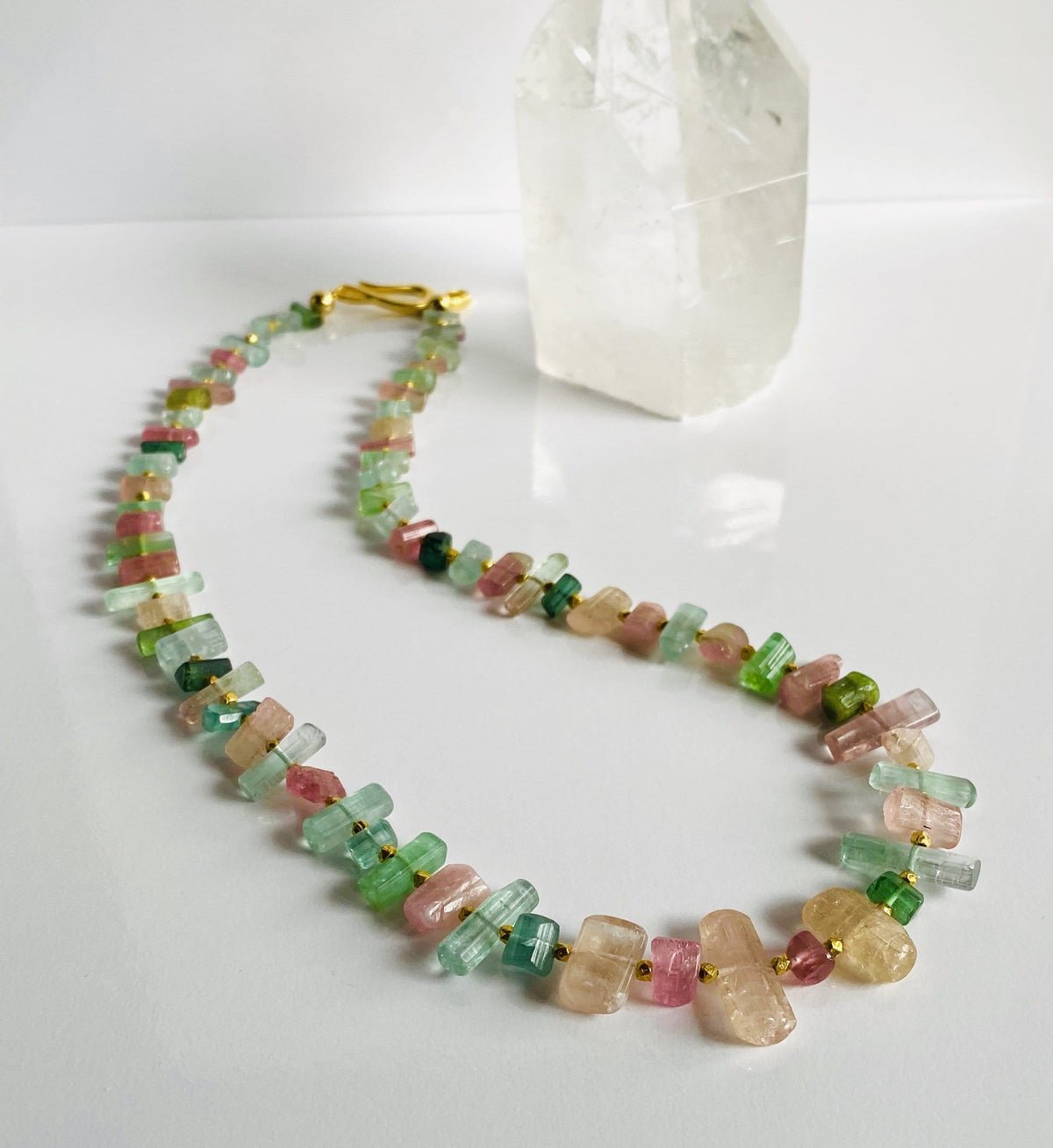 230kt Tourmaline Statement Necklace Multicolor