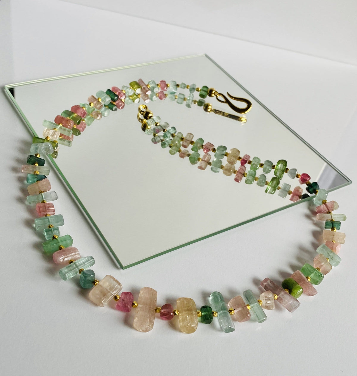 230kt Tourmaline Statement Necklace Multicolor