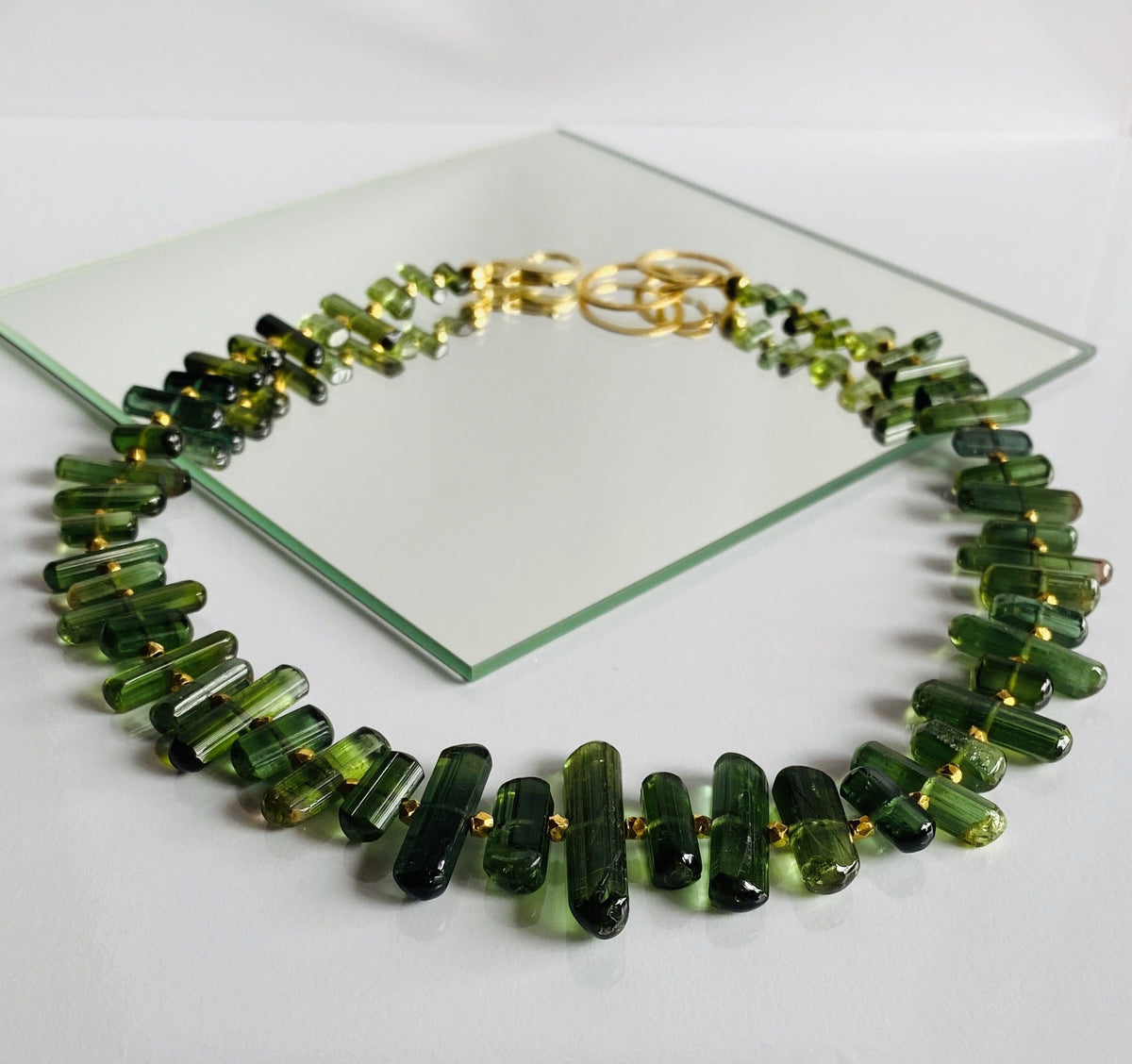 Green Tourmaline Statement Necklace 305kt