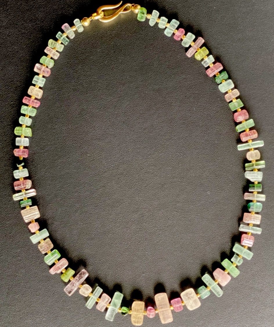 230kt Tourmaline Statement Necklace Multicolor